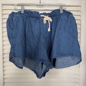 Old Navy Soft Denim Shorts Drawstring Tie Waist Size 2X